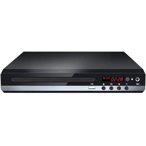 Karaoke Vcd Dvd Speler Usb Hdmi Home Draagbare Installeren Ons Plug Metalen Mic Input Voor Tv Multi Formaat Met kabel Cd