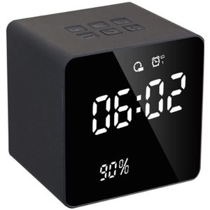 Draadloze Fm Radio Bluetooth Speaker Led Wekker Aux Tf Usb Muziekspeler Multifunctionele Portble Ingebouwde Microfoon Luidspreker