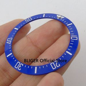 39.7mm Blauwe Keramische Bezel Wit Marks Insert Fit Voor ZEE Automatisch Uurwerk Horloge BB20