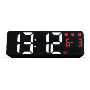 Digitale Wandklok Voice Control Datum 3 Alarmen Elektronische Tafel Klok Night Modus Touch Snooze Led Klokken Voor Woonkamer