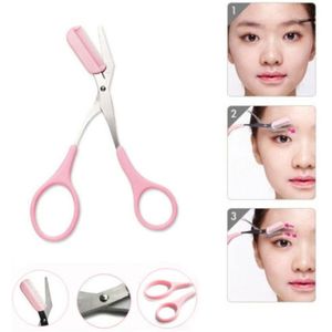 1pc Unisex Wenkbrauw Trimmer Schaar Met Kam Remover Makeup Tools Wimper Ontharing Grooming Cutter Vormgeven Scheerapparaat Trimmer