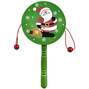 Kerst Baby Kids Houten Rammelaar Drum Instrument Speelgoed Kinderen Muzikaal Speelgoed Chinese Stijlen Drum Kerstcadeau Voor Baby Baby