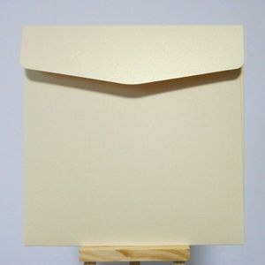 25 stks 165x165mm 250g Thicken Pearl Kleur Papier Uitnodigingskaarten Enveloppen