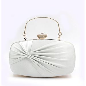 Vrouwen Bag Famous Brand Zijde Clutch Bag Mooie Avond Purse Rhinestone Handtassen Rechthoek Party Banket Portefeuilles Tassen