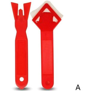 2 Stks/set Gezamenlijke Silicone Glas Cement Schraper Breeuwen Remover Strooier Hand Afwerking Tool Grout Set Kit Spatel W3U3