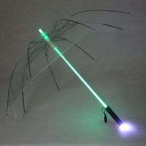 Transparante Paraplu, Cool Blade Runner Light Saber Kleurrijke Led Flash Bumbershoot, Nacht Bescherming Paraplu Regen Vrouwen