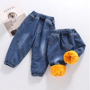 Ulknn Winter Kinderen Jeans Jongens Dikke Denim Broek Meisje Winter Jeans Kids Kleding 2-8 Jaar Broek Jongen pantalones