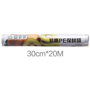 1 Roll Kitchen Clear PE Foil Cling Film Food Storage Plastic Wrap Roll Fruit Vegetable Cover 30cm*50M /30cmx20M / 20cmx20M