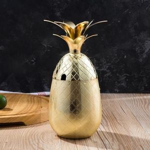 550Ml Ananas Vorm Moskou Muilezel Koper Mok Cocktail Bier Wijn Koffie Melk Cup Drinkware Rvs Grote Capaciteit Tumbler