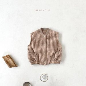 2022 Herfst Winter V-hals Vest Peuter Vest Baby Kids Warm Vest Jassen Baby Jongens Meisjes Solid Outwears Mouwloze