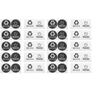 Gazon Zak Milieu 20 Stks/set Ronde Recycle Prullenbak Sticker Decal Vuilnis Afval Kan Vuilnisbak Label Voor Thuis Keuken Kantoor Gebruik