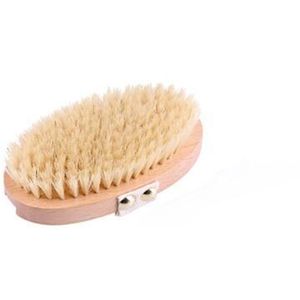 CLPAIZI Natuurlijke Haren Bad Borstel Verstelbare Houten Massage Douche Borstel Bloed Exfoliërende Droge Borstel Badkamer Set D30