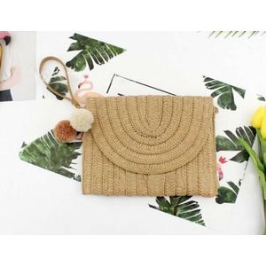 Vrouwen Handtas Meisjes Rotan Stro Tas Geweven Vierkante Handtas Crossbody Strand Zomer Bali Eiland Bohemen Boho Flap Messenger Bags