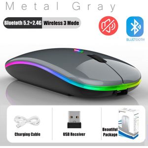 4.0 Bluetooth Draadloze Muis 2.4G Usb Optische Muizen Kantoor Rgb Oplaadbare Gaming Mouse 1600 Dpi Voor Pc Laptop Notebook computer