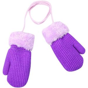 Baby Herfst Winter Gebreide Warme Handschoenen Meisjes Jongens Zuigelingen Patchwork Outdoor Wanten Wollen Handschoenen