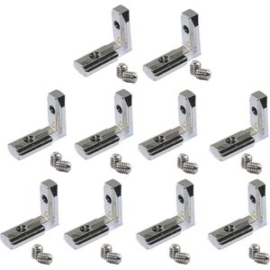 20Pcs T Slot L-Vorm Interieur Binnenhoek Connector Joint Beugel Voor Aluminium Extrusie Profiel Serie Slot 6Mm