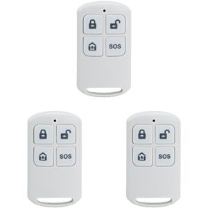 Awaywar Draadloze Afstandsbediening High-Performance Draagbare 4 Knoppen Sleutelhanger Voor Wifi Gsm Alarmsysteem 433Mhz