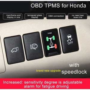 OBD TPMS bandenspanning met Auto Speed auto Lock Flash Remmen voor Honda Civic Spirior Accord HRV CRV Jazz Fit etc Hybrid xrv