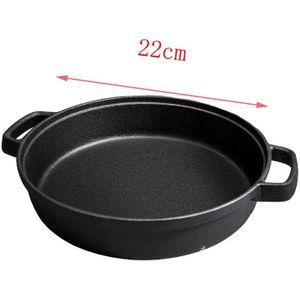 Gietijzeren Pan Ongecoat Non-stick Barbecue Koekenpan Keuken Mini Binaural 24Cm Wok Inductie Kookplaat Gas Fornuis pannenkoek Pan