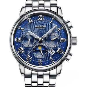 Aesop Automatische Sapphire Mechanische Mannen Horloges Top Luxe Waterdicht Datum Kalender Stalen Horloge Relogio Masculino