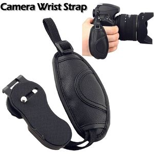 Universele Zwarte Hand Grip Camera Strap Pu Leer Voor Canon 5D Mark Ii 650D Nikon D90 D600 D7100 Voor Sony nikon Canon