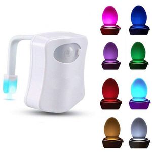 Wc Licht Smart Pir Motion Sensor Seat Night 8 Kleuren Waterdichte Backlight Voor Toiletpot Led Luminaria Lamp Wc licht