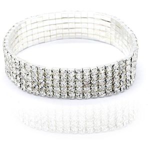 Elastische 1/2/3/4/5 Rijen Armband Enkelbandje Enkelband Diamante Rhinestonesfoot Sieraden Kristal Armband Ketting vrouwen Enkelband