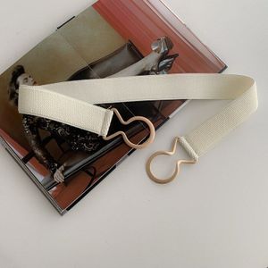 Goud Ronde Gesp Elastische Brede Vrouwen Riem Mode Wit Zwart Stretch Vrouwelijke Taille Riem Dames Jas Jurk Tailleband