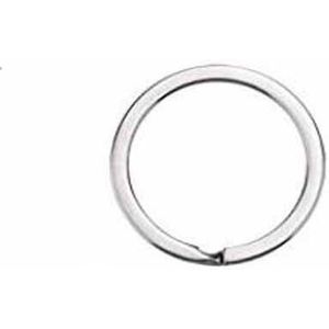 XRHYY 20 PCS Ronde Verschillende Grootte Platte Chain Ring Metal Split Ring Voor Office Home Hangen Kaart Maken Ring Sleutel autosleutels Organisatie