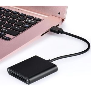 Usb 3.0 Cf Kaartlezer Sd Memory Card Reader Writer Flash Card Adapter Tf Micro Sdhc Md Mmc Sdhc Sdxc voor Windows Mac Aluminium
