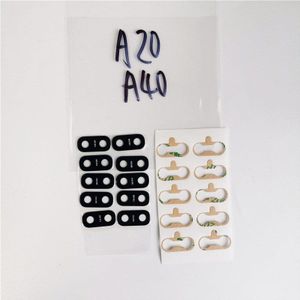 10 Stks/partij Voor-Samsung Galaxy A10 A20 A21S A30 A40 A50 A60 A70 A70S Terug Achteruitrijcamera Glas lens Onderdelen Met Adhesiver