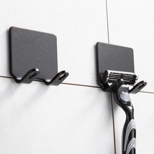 1Pc Punch Gratis Ruimte Aluminium Scheermes Houder Opslag Haak Mannen Scheerapparaat Plank Scheren Scheermes Rack Muur Badkamer Accessoires