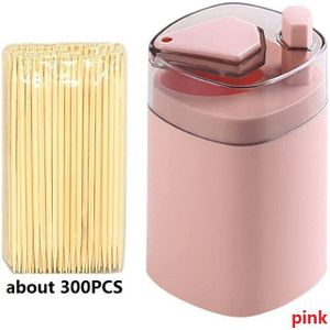 Toothpicks Holder Dispenser, Pop-Up Automatic Tooth Pick Holder Dispenser, Toothpick Storage Box( with about 300pcs toothpicks )