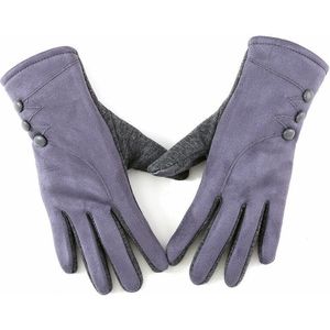 Winter dames suède touch screen bescherming dikke warme handschoenen mode knop decoratie outdoor winddicht rijden handschoenen B74