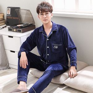 Fzslcyiyi Pyjama Goud Fluwelen Vrouwen Lange Mouwen Herfst Winter Pyjama Losse Mannen Paar Pijama Set Warm Nachtkleding Top + mannen Broek