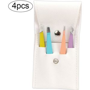 4/6Pcs Wenkbrauw Ontharing Pincet Rvs Wimper Clip Professionele Lash Tweezer Set Wenkbrauw Tang Tip Make-Up gereedschap