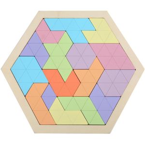 Houten Board Kinderen Puzzel Tangram Geometrische Vorm Puzzels Game Verbeteren Kind Hands-On En Denkvermogen Educatief Speelgoed