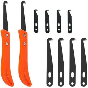 12Pcs Tegel Gezamenlijke Tool Kit Verwijderen Grout Schrapen Off Randen Caulking Tool Set Voor Tegels Ruimte (2 Soort blade)