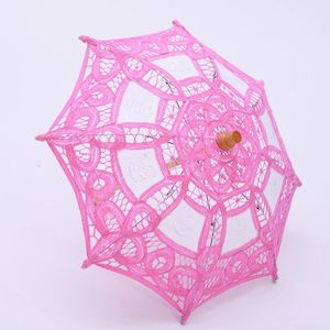 Weinig Zon Paraplu Voor Kids Kinderen Lace Parasol Paraplu Wit Roze Rood Blauw Bruiloft Paraplu Voor Bloemenmeisje Parasol Boda