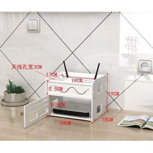 Punch-Gratis Router Wifi Woonkamer Socket Set-Top Box Rack Rack Router Opbergdoos Muur Opknoping Decoratieve partitie Slaapkamer