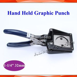 Hand Held Manual Ronde 1-1/4 inch 32mm Werkelijke Snijden 44mm Papier Grafisch Punch die Cutter voor Pro Button Maker