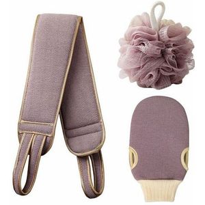 Exfoliating Washcloth Gloves Body Cleaning Soft Brush Home Hotel Bathroom Shower Ball Back Scrubber Set Skin Towel Bath