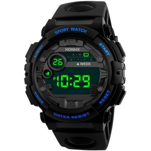 Luxe Honhx Heren Digitale Led Horloge Digitale Datum Alarm Waterdichte Sport Mannen Outdoor Elektronische Horloge Klok