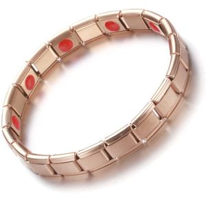 Vrouwen Polsband Rvs Elastische Verstelbare Zwart Rose Goud Kleur Germanium Magnetische Armband Voor Mannen Gezondheid Sieraden