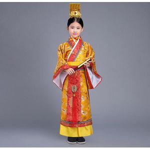 Mooie Jongen Dramaturgisch Robe Chinese Traditionele Oude Keizer Prins Kostuum Kids Theatrale Spelen Gewaad Foto Jurk YZT0820