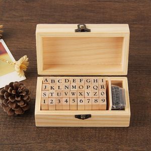 36Pcs Retro Houten Alfabet Letters Stempels Zegel Set Dagboek Decoratie Ablum Bruiloft Alfabet Stempel Symbool Seal Hoofdstuk