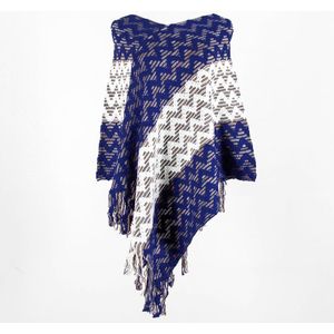 Vrouwen Gebreide Mantel Trui Gestreepte Poncho Jas Mantel Breien Warm Tassel Sjaal Winter Vrouw Trui Breien Truien