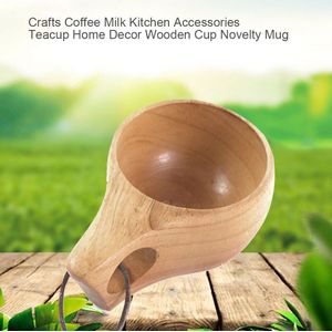 Keuken Accessoires Drinken Mok Koffie Melk Home Decor Reizen Handgemaakte Theekopje Ambachten Houten Cup Drinkware Water