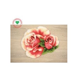 Klink Haak Tapijt Kits Diy Handwerken Onvoltooide Haken Tapijt Garen Kussen Mat Bloem Rose 3D Borduurwerk Tapijt