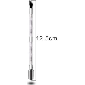 1Pc Rvs Cuticle Remover Dual-End Gebruik Vinger Dode Huid Pusher Nail Pusher Cuticle Manicure Nail Care tool